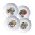 Melamine Floral Truck Dinner and Salad Serving Plates - Set of 4