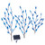 Collections Etc Bright Leaf Branch Solar Garden Lights with Adjustable Branches - Set of 3  Outdoor Decorative Accents  Blue  60