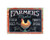 Creative Co-op Embossed Tin Farmers Market Wall Decor with Rooster Image