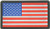 Military Uniform USA American Flag Patch Military Hook  and  Loop Flag Patch -Red White Blue PVC - Black Border-