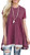 Womens Plus Size Short Sleeve A-Line Flowy Tunic Tops Lace Trim Shirt Blouse 5X-Large Wine Red