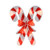 Northlight 12 inch Lighted Red and White Holographic Candy Cane Christmas Window Silhouette Decor