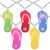 10-Count Summertime Flip Flop Novelty String Light Set  7.5ft White Wire