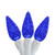 Northlight 70 Count Blue LED C6 Faceted Christmas Lights  White Wire
