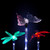 Solarmks Solar Lights Outdoor Garden Decorative - 3 Pack Multi-color Changing LED Landscape Solar Lights  with a White LED Stake Light Butterfly Hummingbird Dragonfly for Garden Patio Pathwa Backyard