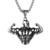 AsAlways Stainless Steel Sports Bodybuilding Muscle Men Wrestling Barbell Dumbbell Pendant Necklace Stainless Steel Gym Fitness Accessories
