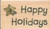 Happy Holidays Boyds Collection Wood Mounted Rubber Stamp -D21044-