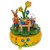 BestPysanky 5.25" Bunny Picnic with Easter Eggs Basket Wooden Rotating Music Box Figurine