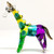Sansukjai Giraffe Miniature Figurines Animals Hand Painted Blown Glass Art 22k Gold Trim Collectible Gift Decorate  Multi-Green