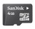SanDisk SDSDQ-004G-A11M MicroSDHC 4GB Card -Black-