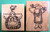 Christmas Angels  Wood Mounted Rubber Stamp Set of -2-