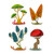 Sizzix Thinlits Die 665216 Funky Toadstools by Tim Holtz 5 Pack  Multicolor
