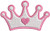 Iron on Sew On Patch Applique Simple Young Pink Girly Princess Heart Crown Outline Cartoon Icon Embroidered Design -Small -3 inch Wide x 1.8 inch Tall-- Iron on Sew On Patch Applique Simple Young Pink Girly Princess Heart Crown Outline Cartoon Icon Embroidered Design -Small -3 inch Wide x 1.8 inch Tall--