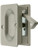 Premium Quality Mid-Century Pocket Door Passage Set In Satin Nickel