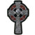 CELTIC CROSS  High Thread Embroidered Iron-On   Saw-On Rayon PATCH - 3 inch x 5 inch