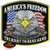 AMERICA S FREEDOM SECOND AMENDMENT  Embroidered Iron-On   Saw-On Rayon PATCH - 5 inch x 4 inch
