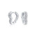 Cubic Zirconia Pave CZ Heart Shaped Hoop Huggie Earrings For Women For Girlfriend 925 Sterling Silver
