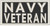 Navy Veteran Patch with Hook  and  Loop Patriotic Morale MC Biker Emblem White Border  03