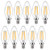 Defurhome E12 Candelabra LED Bulbs  550LM  60W Incandescent Equivalent  Warm White 2700K  Non-Dimmable  C35 Filament Glass Bulb  Decorative Candle Light Bulbs - Pack of 10
