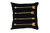 Creative Co-op Square Black Cotton Pillow with Gold Arrows