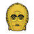 Disney Star Wars C3-PO Head Patch Droid Officially Licensed Iron On Applique
