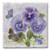CounterArt Single Absorbent Stone Tumbled Tile Coaster  Purple Pansies by Jane Shasky