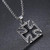 Nattaphol Mens Necklace Stainless Steel Vintage Knights Templar Iron Cross Pendant Necklace Women Biker Maltese Cross Jewelry