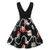 Women Party Dress Bxzhiri Christmas Sleeveless V-Neck Cats Print Vintage Flare A Line Swing Dress Black