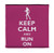 Keep Calm AND RUN MARATHON ON - Iron on 4x4 inch Embroidered Edge Patch Applique