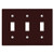 Trendy Accessories Seal Brown Solid Color Background 3 Toggle Electrical Switch Wall Plate -6.56 x 4.69in-