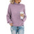 AODONG Pullover Sweater for Women Turtleneck Pullover Oversized Long Sleeve Tops Drop Shoulder Ribbed Sweaters Lightweight Solid Jumper Purple