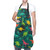 Deaowangluo Adult Size Adjustable Bib Dinosaur Cartoon Apron Extra Long Ties with Tool Pockets for Gifts-Home Kitchen Baking