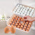 LILEI 34 Compartment Egg Trays  Plastic Refrigerator Egg Holder  Egg Storage Box  Stackable Plastic Egg Containers with Egg Grooves for Fridge Kitchen Restaurant