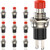 DIYhz Momentary Push Button Switch  1A 250VAC SPST Mini Pushbutton Switches Normally Open-NO- Red Cap - 10pcs