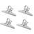 uxcell Stainless Steel Office Spring Loaded File Binder Clip Clamp 4 Pcs Silver Tone
