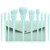 10Pcs set Makeup Brushes Foundation brushes Face Brush Concealer Lip Brushes With Cases For Makeup Beginners -Blue-