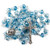 Light Blue Rosary Necklace  Crystal Beads  Jerusalem Catholic  Gift Prayer Crucifix Cross