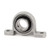 uxcell P005 25mm Mounted Pillow Block Bearing Solid Base Iron Housing Gray