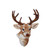 Buck Deer Head - Natural Animal - Iron on Applique Embroidered Patch