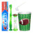 Football Inspired 4pcs Bundle Bright Smile Oral Hygiene Set! One of Flashing Lights Toothbrush  Toothpaste  Brushing Timer  and  Mouthwash Rinse Cup! Plus Bonus inchRemember to Brush inch Visual Aid!