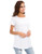 Summer Cotton T-Shirts Short Sleeve Loose Comfy Basic Plain Tunic Tee  White  Medium