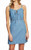 CeCe Womens Denim V-Neck Shift Dress Blue 10