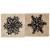 Inkadinkado Christmas Mounted Rubber Stamp  Snowflake  3 by 1.5-Inch