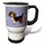 3dRose tm_35542_1 Cute Beagle Cartoon Dog Blue with Paw prints Travel Mug, 14-Ounce, Stainless Steel