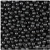 BeadTin Black Opaque 6mm Round Plastic Craft Beads -500pc-