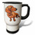 3dRose Cute and Cuddly Canine Red Dachshund Travel Mug, 14-Ounce