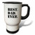 3dRose Best Dad Ever-Gifts for Fathers-Good for Fathers Day-Black Text Travel Mug, 14-Ounce