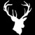Mounted Deer Head 6 Inch Sticker Graphic - -White-  6 Inch Sticker Graphic - Vinyl Car Home Truck Window Laptop