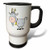 3dRose Funny Cartoon Pizza Pie Chef Travel Mug, 14-Ounce