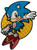Leaping Sonic - Classic Sonic The Hedgehog Iron On Patch